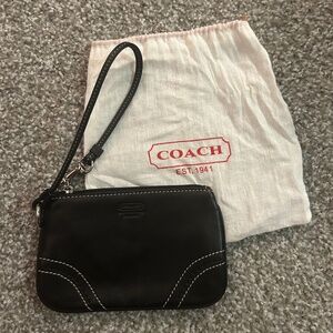 Vintage Coach black wristlet